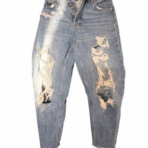 Aeropostale Curvy 90's Baggy Blue Jeans